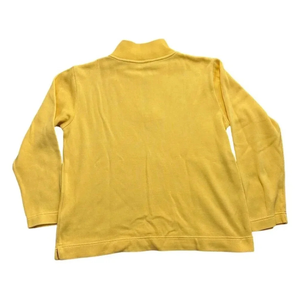 Pendleton Women's Medium Yellow Mock Neck Pullove… - image 4